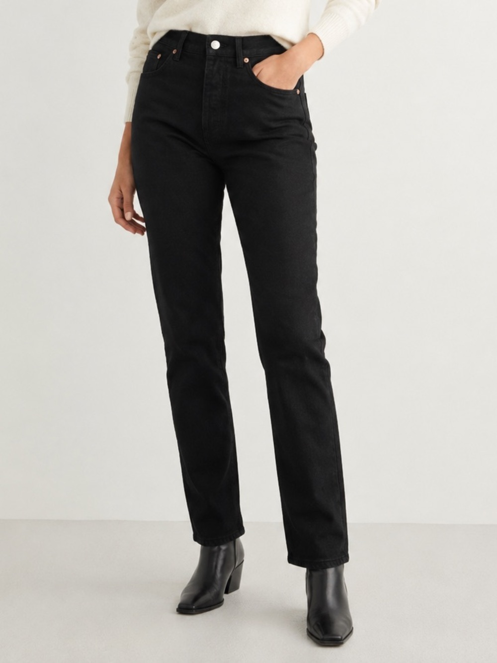 ZARA The 90s Slim Black Denim Jeans Size 4